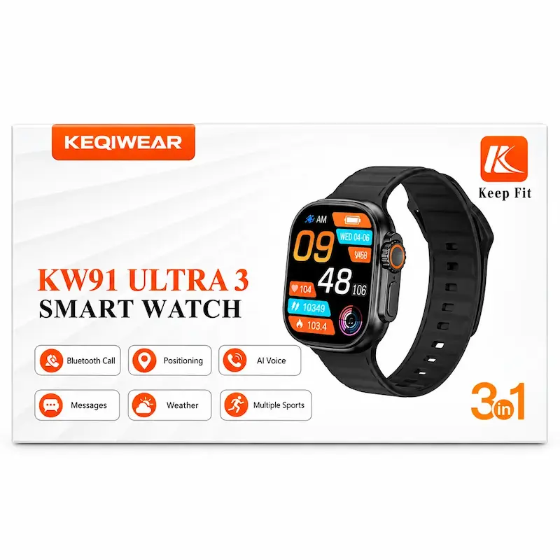 ساعت هوشمند KEQIWEAR مدل KW91 Ultra 3