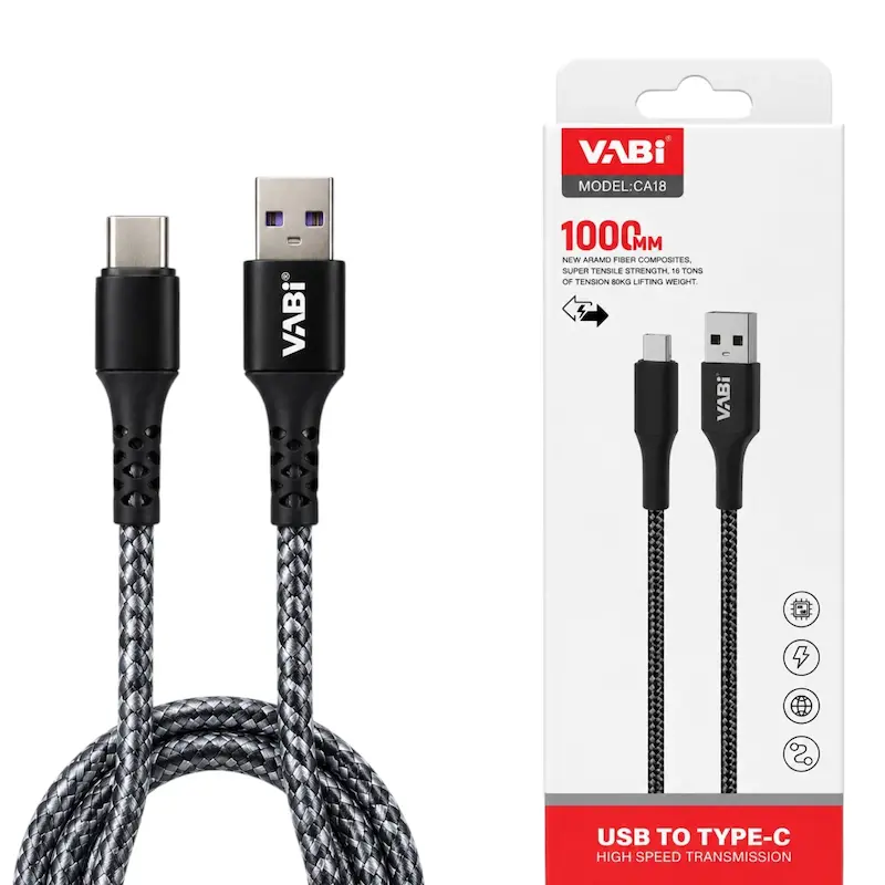 کابل تایپ سی به USB وابی مدل ca18 طول 100سانتی متری