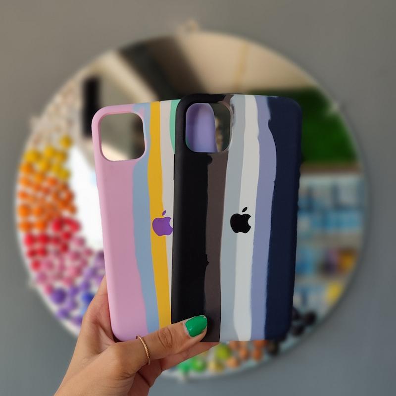 گارد سیلیکونی رنگین کمونی 11PRO MAX