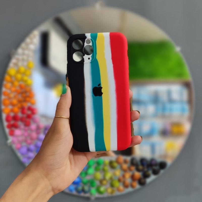 گارد سیلیکونی رنگین کمونی 11PRO