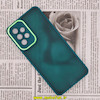 قاب گوشی Galaxy A33 5G سامسونگ پشت مات متال کیس دور سیلیکونی محافظ لنزدار سبز تیره کد 382