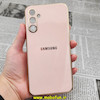 قاب گوشی Galaxy A34 5G سامسونگ طرح ژله ای مای کیس گلد لاین دور طلایی محافظ لنز دار گلبهی کد 9