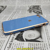 قاب گوشی iPhone 7 - iPhone 8 - iPhone SE 2020 آیفون طرح ژله ای مای کیس گلد لاین دور طلایی محافظ لنز دار آبی فیلی کد 491