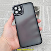 قاب گوشی iPhone 11 Pro Max آیفون پشت مات متال کیس دور سیلیکونی محافظ لنزدار مشکی کد 475
