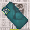 قاب گوشی iPhone 11 Pro Max آیفون پشت مات متال کیس دور سیلیکونی محافظ لنزدار سبز تیره کد 477
