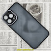 قاب گوشی iPhone 13 Pro Max آیفون پشت مات متال کیس دور سیلیکونی محافظ لنزدار مشکی کد 434
