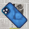 قاب گوشی iPhone 13 Pro Max آیفون پشت مات متال کیس دور سیلیکونی محافظ لنزدار سرمه ای کد 435