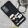 قاب گوشی Redmi Note 11 4G - Redmi Note 11S شیائومی شیائومی طرح کارل لاجرفلد KARL LAGERFELD سیلیکونی سخت Hard سه بعدی برجسته محافظ لنز دار مشکی کد 573