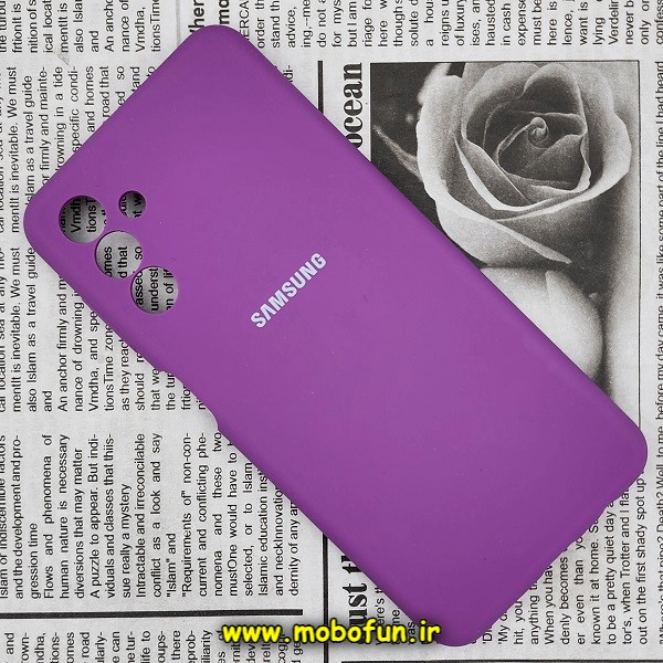 قاب گوشی Galaxy A04s سامسونگ سیلیکونی اورجینال سورا SORA پاک کنی درجه یک زیربسته بنفش محافظ لنز دار کد 90