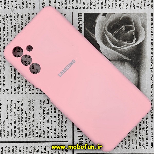 قاب گوشی Galaxy A04S سامسونگ سیلیکونی اورجینال سورا SORA پاک کنی درجه یک زیربسته صورتی محافظ لنز دار کد 92