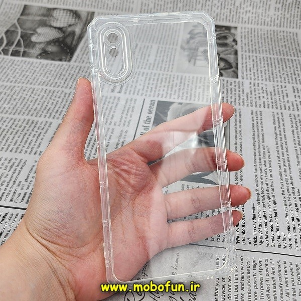 قاب گوشی Redmi 9A شیائومی طرح ژله ای شفاف بی رنگ ایربگ دار کپسولی محافظ لنز دار کد 183