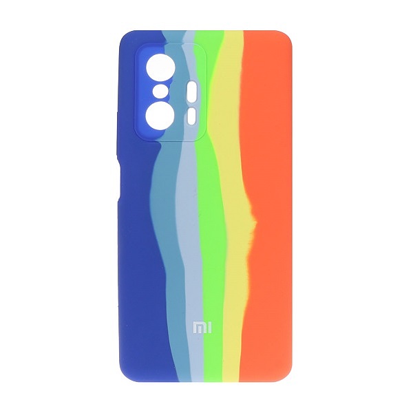 قاب گوشی Xiaomi Mi 11T - MI 11T Pro شیائومی سیلیکونی اورجینال آبرنگی رنگین کمانی پاک کنی درجه یک زیربسته محافظ لنز دار کد 443