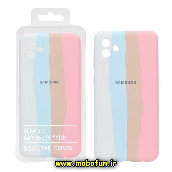 قاب گوشی Galaxy A04 - Galaxy M13 5G سامسونگ سیلیکونی اورجینال آبرنگی رنگین کمانی پاک کنی درجه یک زیربسته محافظ لنز دار کد 77