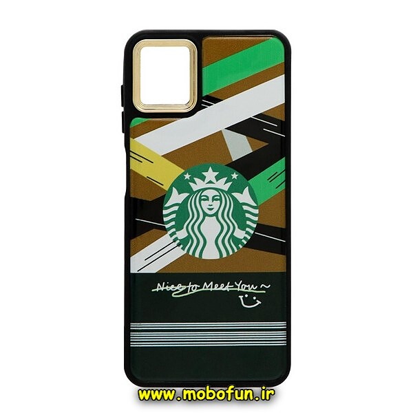 قاب گوشی Galaxy A04 - Galaxy M13 5G سامسونگ طرح استارباکس Starbucks متال کیس سیلیکونی مشکی کد 88