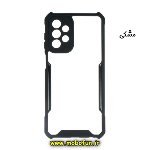 قاب گوشی Galaxy A13 4G - Galaxy A32 5G - Galaxy M32 5G سامسونگ طرح آیپکی iPaky طرح پشت طلق شفاف دور ژله ای ایربگ دار محافظ لنز دار مشکی کد 526