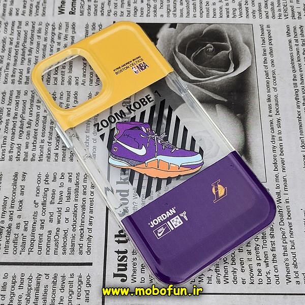 قاب گوشی iPhone 12 - iPhone 12 Pro آیفون طرح پشت طلق پرینت برجسته دکمه کرومی نایکی جردن NIKE NBA کد 732