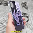 قاب گوشی iPhone X - iPhone XS آیفون طرح پشت طلق پرینت برجسته دکمه کرومی انیمه ژاپنی کد 433