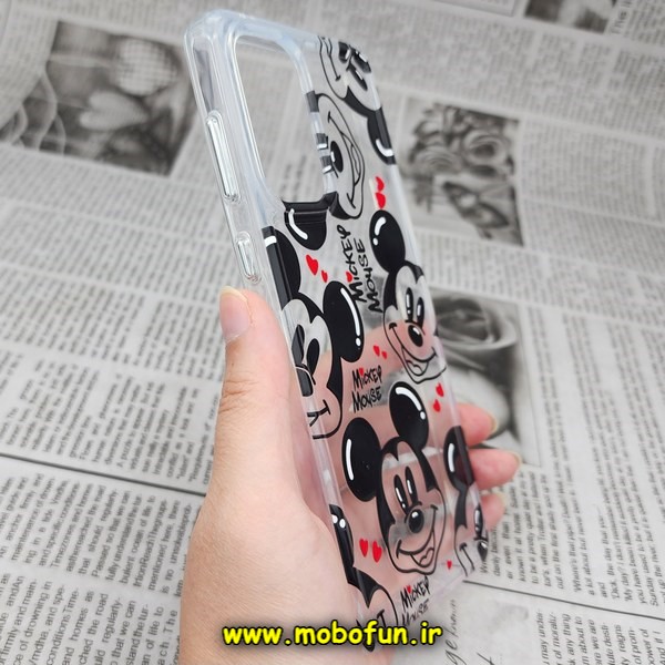 قاب گوشی Redmi Note 11 Pro 4G Global - Redmi Note 11 Pro 5G Global شیائومی طرح پشت طلق پرینت برجسته دکمه کرومی میکی موس کد 437