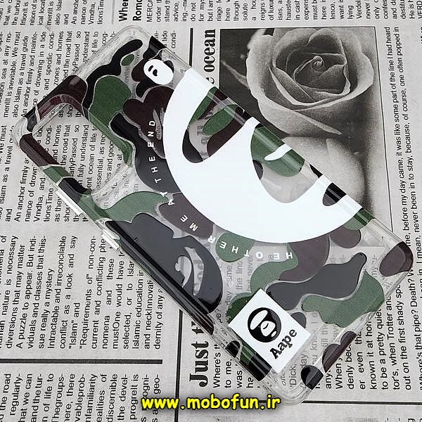 قاب گوشی Galaxy S20 FE سامسونگ طرح پشت طلق پرینت برجسته دکمه کرومی چریکی کد 442