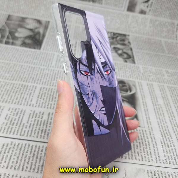 قاب گوشی Galaxy S22 Ultra سامسونگ طرح پشت طلق پرینت برجسته دکمه کرومی انیمه ژاپنی کد 216