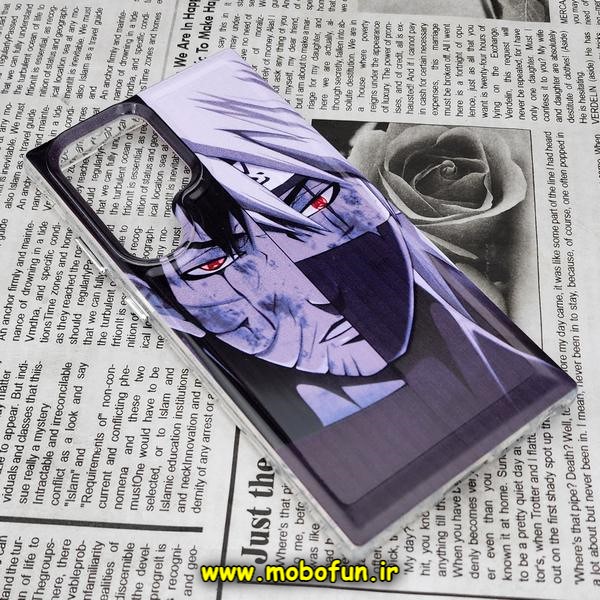 قاب گوشی Galaxy S23 Ultra سامسونگ طرح پشت طلق پرینت برجسته دکمه کرومی انیمه ژاپنی کد 32