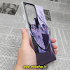 قاب گوشی Galaxy S23 Ultra سامسونگ طرح پشت طلق پرینت برجسته دکمه کرومی انیمه ژاپنی کد 32