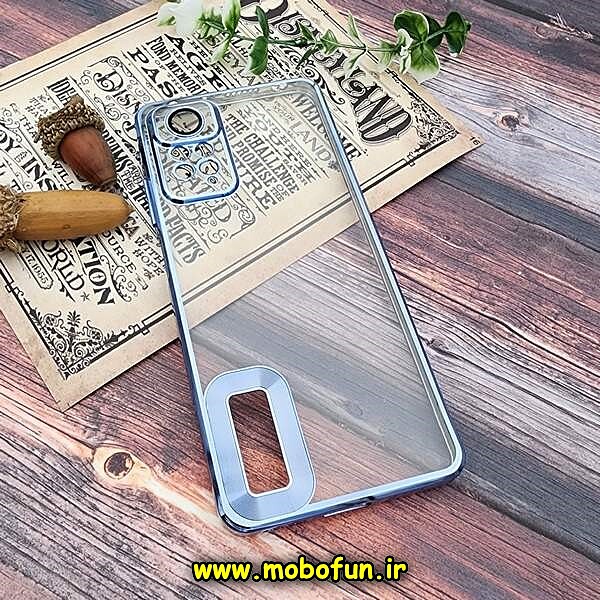 قاب گوشی Redmi Note 11 Pro 4G Global - Redmi Note 11 Pro 5G Global شیائومی طرح الکتروپلیتینگ مگ سیف ژله ای شفاف اورجینال یونیک کیس Unique Case محافظ لنز دار آبی کد 441