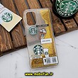 قاب گوشی Galaxy A13 4G سامسونگ طرح آکواریومی اورجینال مدل استارباکس STARBUCKS رنگ طلایی کد 540