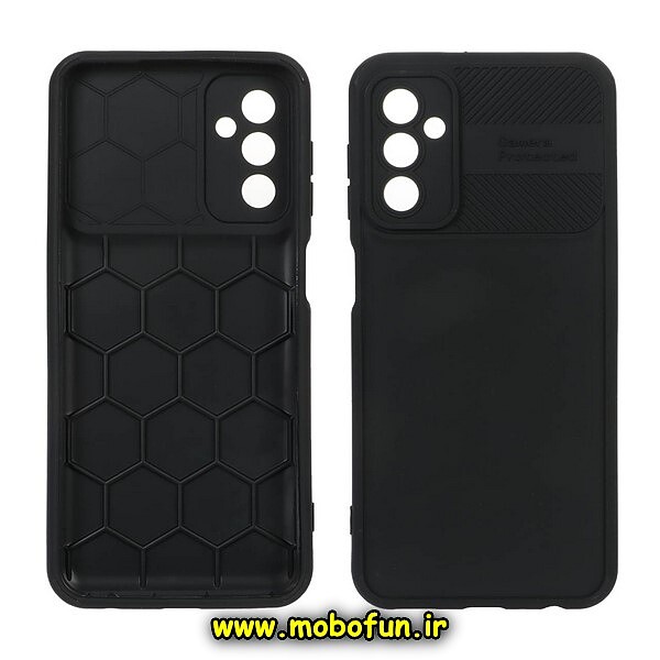 قاب گوشی Galaxy A54 5G سامسونگ طرح سیلیکونی هاشور محافظ لنزدار مشکی کد 40