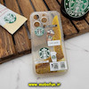 قاب گوشی iPhone 14 Pro آیفون طرح آکواریومی اورجینال مدل استارباکس STARBUCKS محافظ لنزدار رنگ طلایی کد 136