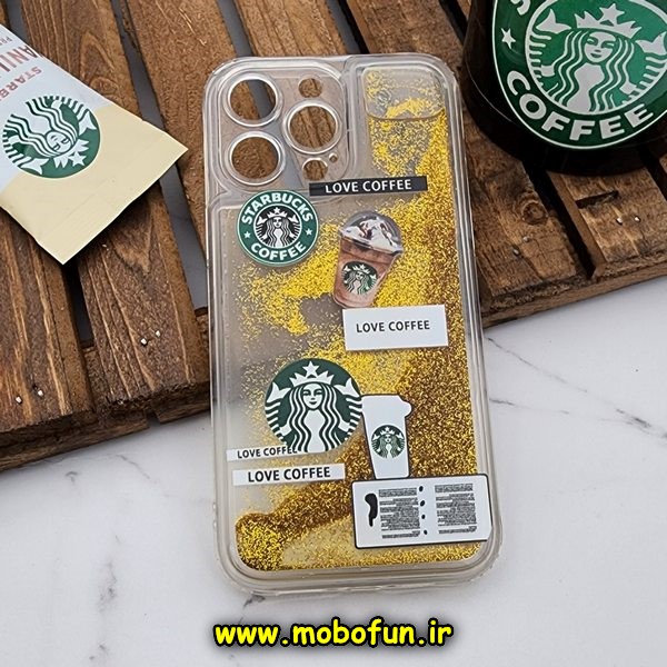 قاب گوشی iPhone 14 Pro Max آیفون طرح آکواریومی اورجینال مدل استارباکس STARBUCKS محافظ لنزدار رنگ سبز کد 159
