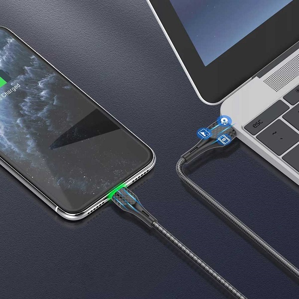 کابل شارژ USB به لایتنینگ کینگ استار KingStar مدل K02i طول 1 متر کد 140963