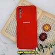 قاب گوشی Galaxy A14 4G - Galaxy A14 5G سامسونگ سیلیکونی اورجینال سورا SORA پاک کنی درجه یک زیربسته قرمز محافظ لنز دار کد 37