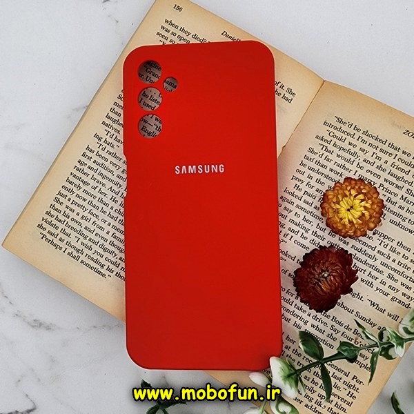 قاب گوشی Galaxy A14 4G - Galaxy A14 5G سامسونگ سیلیکونی اورجینال سورا SORA پاک کنی درجه یک زیربسته قرمز محافظ لنز دار کد 37