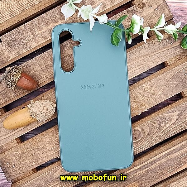 قاب گوشی Galaxy A54 5G سامسونگ اورجینال چرمی لدرکیس Leather Case سبزآبی کد 54