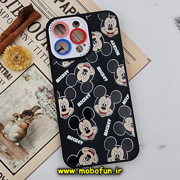 قاب گوشی iPhone 14 Pro Max آیفون فانتزی ژله ای طرح کارتونی میکی موس محافظ لنز دار کد 160
