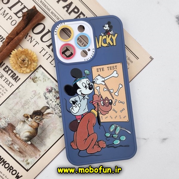 قاب گوشی iPhone 14 Pro Max آیفون فانتزی ژله ای طرح کارتونی میکی موس محافظ لنز دار کد 162