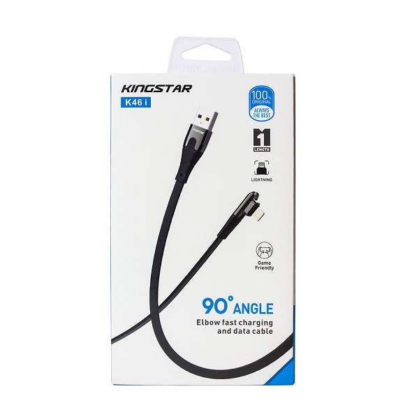 کابل شارژ گیمینگ USB به لایتنینگ کینگ استار KingStar مدل K46i طول 1 متر کد 140966