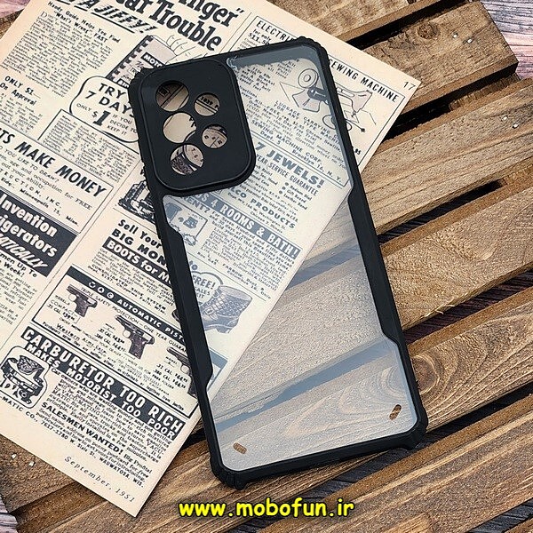 قاب گوشی Galaxy A33 5G سامسونگ طرح آیپکی iPaky طرح پشت طلق شفاف دور ژله ای ایربگ دار محافظ لنز دار مشکی کد 387