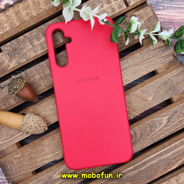 قاب گوشی Galaxy A14 4G - Galaxy A14 5G سامسونگ اورجینال چرمی لدرکیس Leather Case صورتی فانتزی کد 45