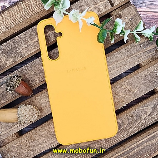 قاب گوشی Galaxy A54 5G سامسونگ اورجینال چرمی لدرکیس Leather Case زرد کد 57