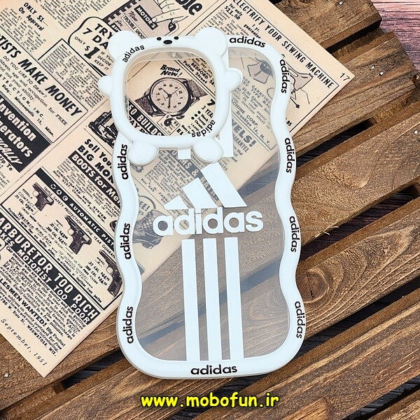 قاب گوشی iPhone 13 Pro آیفون شفاف فانتزی بالشتی طرح آدیداس adidas کد 342