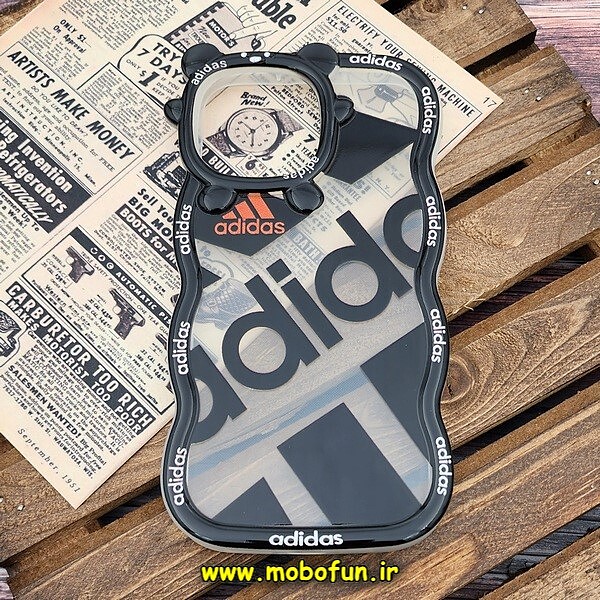 قاب گوشی iPhone 13 Pro Max آیفون شفاف فانتزی بالشتی طرح آدیداس adidas کد 455