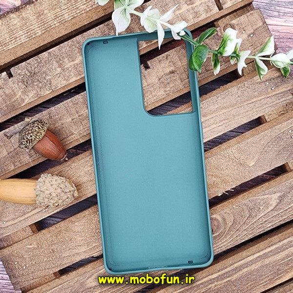 قاب گوشی Galaxy S21 Ultra سامسونگ اورجینال چرمی لدرکیس Leather Case سبزآبی کد 279