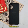 قاب گوشی Galaxy A33 5G سامسونگ طرح سیلیکونی سنگی برجسته Stand Stone محافظ لنز دار مشکی کد 405