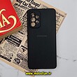 قاب گوشی Galaxy A53 5G سامسونگ طرح سیلیکونی سنگی برجسته Stand Stone محافظ لنز دار مشکی کد 548