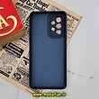 قاب گوشی Galaxy A53 5G سامسونگ طرح سیلیکونی سنگی برجسته Stand Stone محافظ لنز دار سرمه ای کد 549