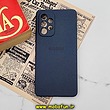 قاب گوشی Galaxy A53 5G سامسونگ طرح سیلیکونی سنگی برجسته Stand Stone محافظ لنز دار سرمه ای کد 549