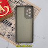 قاب گوشی Galaxy A53 5G سامسونگ طرح سیلیکونی سنگی برجسته Stand Stone محافظ لنز دار خاکستری کد 550