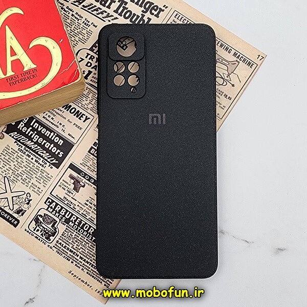 قاب گوشی Redmi Note 11 Pro 4G Global - Redmi Note 11 Pro 5G Global - Redmi Note 11E Pro 5G شیائومی طرح سیلیکونی سنگی برجسته Stand Stone محافظ لنز دار مشکی کد 454